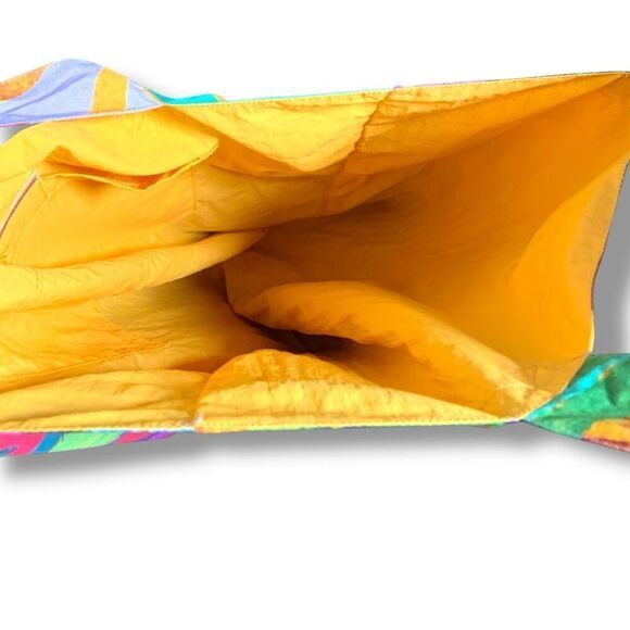 Hula Moon By Jams World Tropical Tote Bag Bright Multicolor Print Beach Vacation - Picture 8 of 13